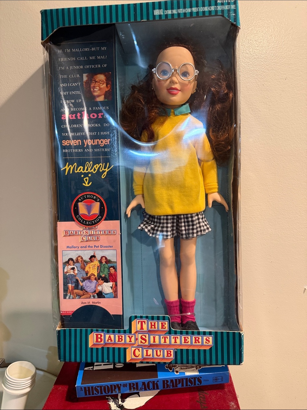 The Baby-Sitters Club Mallory Doll in Yellow Sweater & Pink Socks